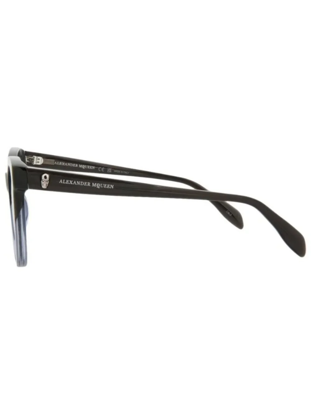 New Alexander McQueen Womens Cat Eye Grey Grey Blue Fashion Designer Sunglasses